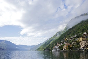 Rolling Prints: Early morning light on Brienno, Lake Como, Lombardy, Italian Lakes, Italy, Europe
