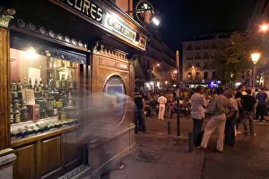 Madrid Prints: Early morning in the Plaza de Chueca, Cerveceria Casa Angel Serra, Chueca