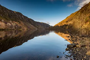 Loch Awe Prints: Early morning sunlight hits the waters of Loch Awe, Highlands, Scotland, United Kingdom