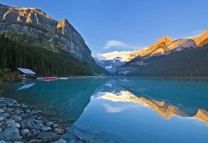 Alberta Prints: Early morning sunrise, Lake Louise