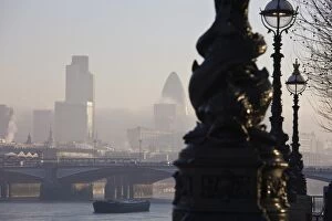 Images Dated 11th February 2008: Early morning view of the City of London from the South Bank, London, England