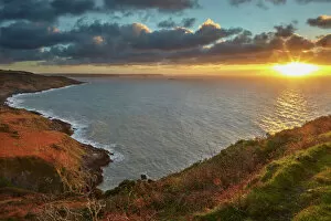 Oceans Gallery: Early morning view of the cliffs at Rame Head, looking towards Penlee Point