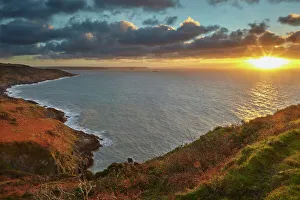 Oceans Gallery: Early morning view of the cliffs at Rame Head, looking towards Penlee Point