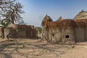 Earth tower house, called takienta, of Batammariba people in Koutammakou region, La Kara