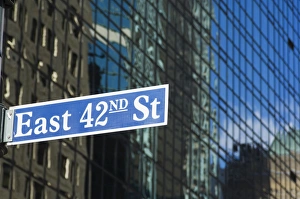 Street Sign Prints: East 42nd Street sign