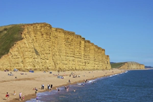 Sea Cliffs Prints: East Cliff, West Bay, Dorset, Jurassic Coast, UNESCO World Heritage Site