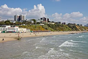 Leisure Activity Prints: East Cliffs and beach, Bournemouth, Dorset, England, United Kingdom, Europe