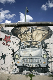 Love Prints: East Side Gallery, Berlin Wall Museum, Berlin, Germany, Europe