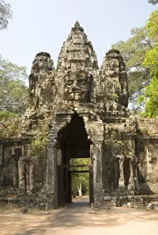 East Gate, Angkor Thom, Angkor Archaeological Park, UNESCO World Heritage Site, Siem Reap, Cambodia, Indochina, Southeast Asia, Asia
