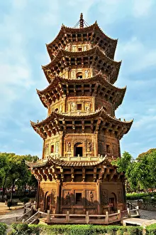 Fujian Prints: East Pagoda of Kaiyuan Temple, Quanzhou, Fujian Province, China