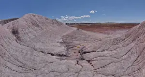 White Clouds Prints: East slopes of Haystack Mesa in Petrified Forest National Park