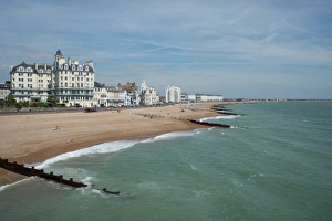 Pier Prints: Eastbourne from the pier, East Sussex, England, United Kingdom, Europe