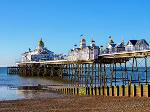 Eastbourne Pier at sunrise, Eastbourne, East Sussex, England, United Kingdom, Europe