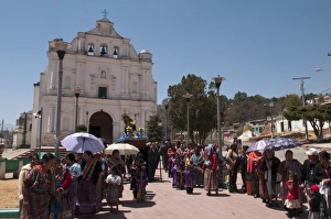 Images Dated 28th March 2009: Easter Procession, San Cristobal Totonicapan, Guatemala, Central America