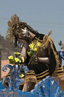 Images Dated 28th March 2009: Easter Procession, San Cristobal Totonicapan, Guatemala, Central America