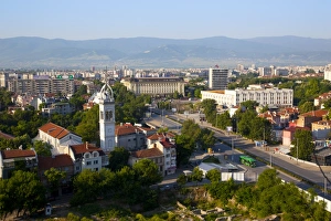 Bulgaria Prints: Eastern Plovdiv viewed from Nebet Tepe (Prayer Hill), Archaeological Complex