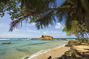 Matara Prints: The eastern point of this beautiful south coast whale watching surf beach at Mirissa