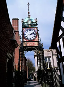 Clock Prints: Eastgate clock, Chester, Cheshire, England, United Kingdom, Europe
