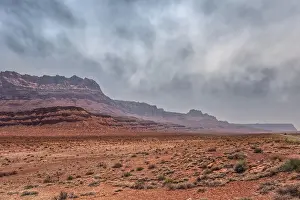 Haze Prints: Echo Cliffs near Marble Canyon Arizona enshrouded with smoke from the Dragon Bravo Wildfire