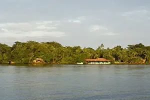 Tortuguero Prints: Eco Lodges on the canal at Tortuguero, Tortuguero National Park, Caribbean Coast
