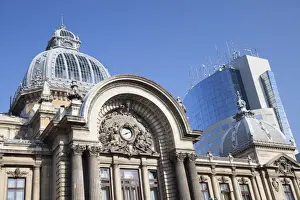 Historic Quarter Prints: Economic Consortium Palace and Bucharest Financial Plaza