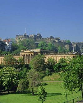 National Gallery Prints: Edinburgh Castle and National Gallery