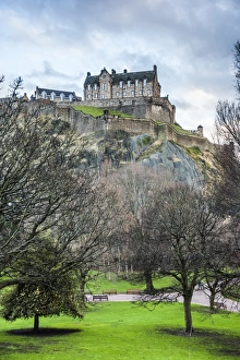 Edinburgh Castle, UNESCO World Heritage Site, seen from Princes Street Gardens, Edinburgh