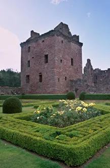 Hedge Prints: Edzell Castle dating from the 17th century, and garden, near Edzell Village and Brechin