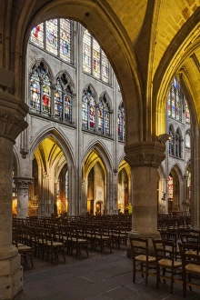 Seat Prints: Eglise Saint Severin in Paris, France, Europe