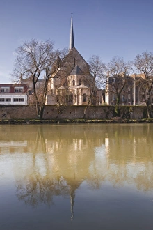Stereotypically French Prints: Eglise Sainte Radegonde reflected in the River Vienne