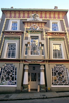 Three Storey Prints: Egyptian house, Penzance, Cornwall, England, United Kingdom, Europe