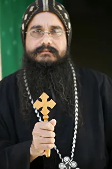 Priest Prints: Egyptian Orthodox Coptic priest, Jerusalem, Israel, Middle East