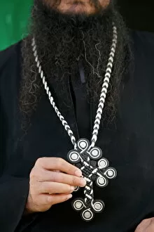 Images Dated 18th September 2007: Egyptian Orthodox Coptic priest, Jerusalem, Israel, Middle East