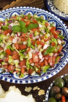 Salad Prints: Egyptian salad, Middle Eastern food, Egypt, North Africa, Africa