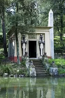 Images Dated 5th April 2009: Egyptian temple, Giardino Stibbert, Florence (Firenze), UNESCO World Heritage Site