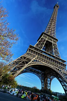 Paris Prints: Eiffel Tower in autumn, Paris, France, Europe