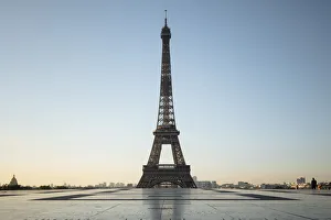 Footpath Prints: Eiffel Tower, Palais de Chaillot, Paris, Ile-de-France, France, Europe