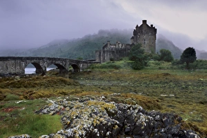 Eilean Donan Prints: Eilean Donan Castle, standing where three lochs join, Dornie, Highland region