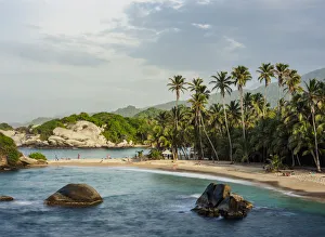 El Cabo San Juan del Guia beach, elevated view, Tayrona National Natural Park, Magdalena Department