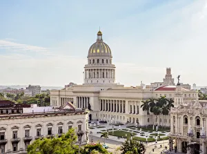 El Capitolio, elevated view, Havana, La Habana Province, Cuba, West Indies