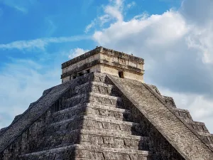 Touristic Prints: El Castillo or Temple of Kukulcan, Chichen Itza, Yucatan State, Mexico