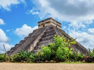 Monumental Prints: El Castillo or Temple of Kukulcan, low angle view, Chichen Itza, Yucatan State, Mexico