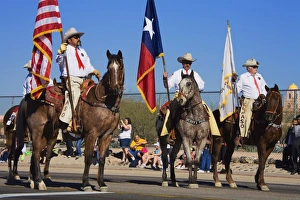 Images Dated 27th February 2009: El Paso Sheriffs Posse, Tucson Rodeo Parade, Tucson, Arizona, United States of America