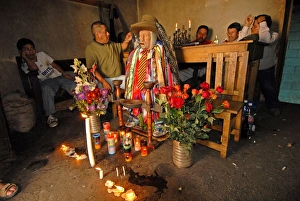 Five People Prints: El Senor Maximon worship, Solola, Guatemala, Central America