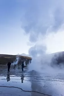 Images Dated 23rd March 2008: El Tatio Geysers, at 4300m above sea level El Tatio is the worlds highest geyser field