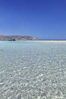 Blue Sea Prints: Elafonisi Beach, West Coast, natural Park, Red Sand, Crete, Greek Islands, Greece, Europe