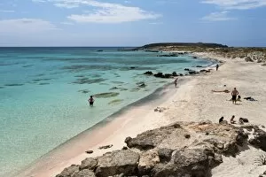 Images Dated 28th April 2008: Elafonissi Beach, Chania region, Crete, Greek Islands, Greece, Europe