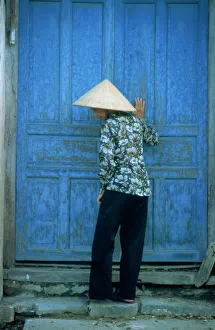 Indo China Prints: Elderly women wearing traditional hat