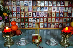 Images Dated 5th November 2009: Elders altar, Linh Son pagoda, Joinville le Pont, Val-de-Marne, France, Europe