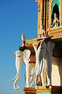 Stereotypically Thai Prints: Elephant detail, Wat Tham Sua temple, Kanchanaburi, Thailand, Southeast Asia, Asia